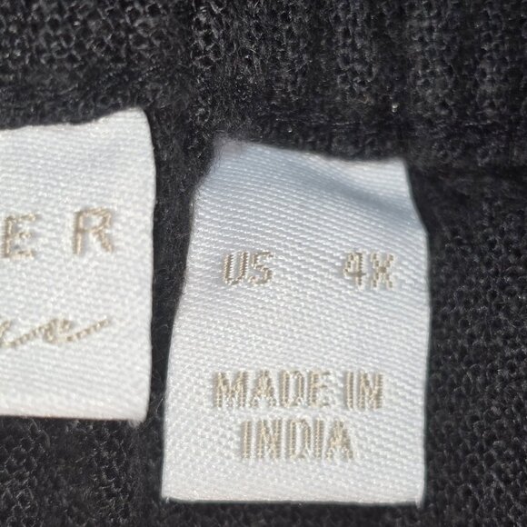 Susan Graver Pure Linen Blend Pants Black 4X Luxury Soft Linen Plus Size QVC - Picture 11 of 14